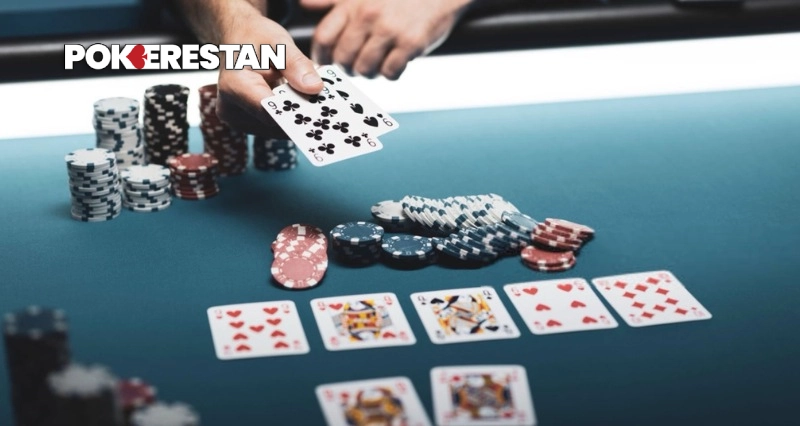 روند شرط‌بندی در پوکر تگزاس هولدم با نمایش کارت‌های مشترک روی میز
